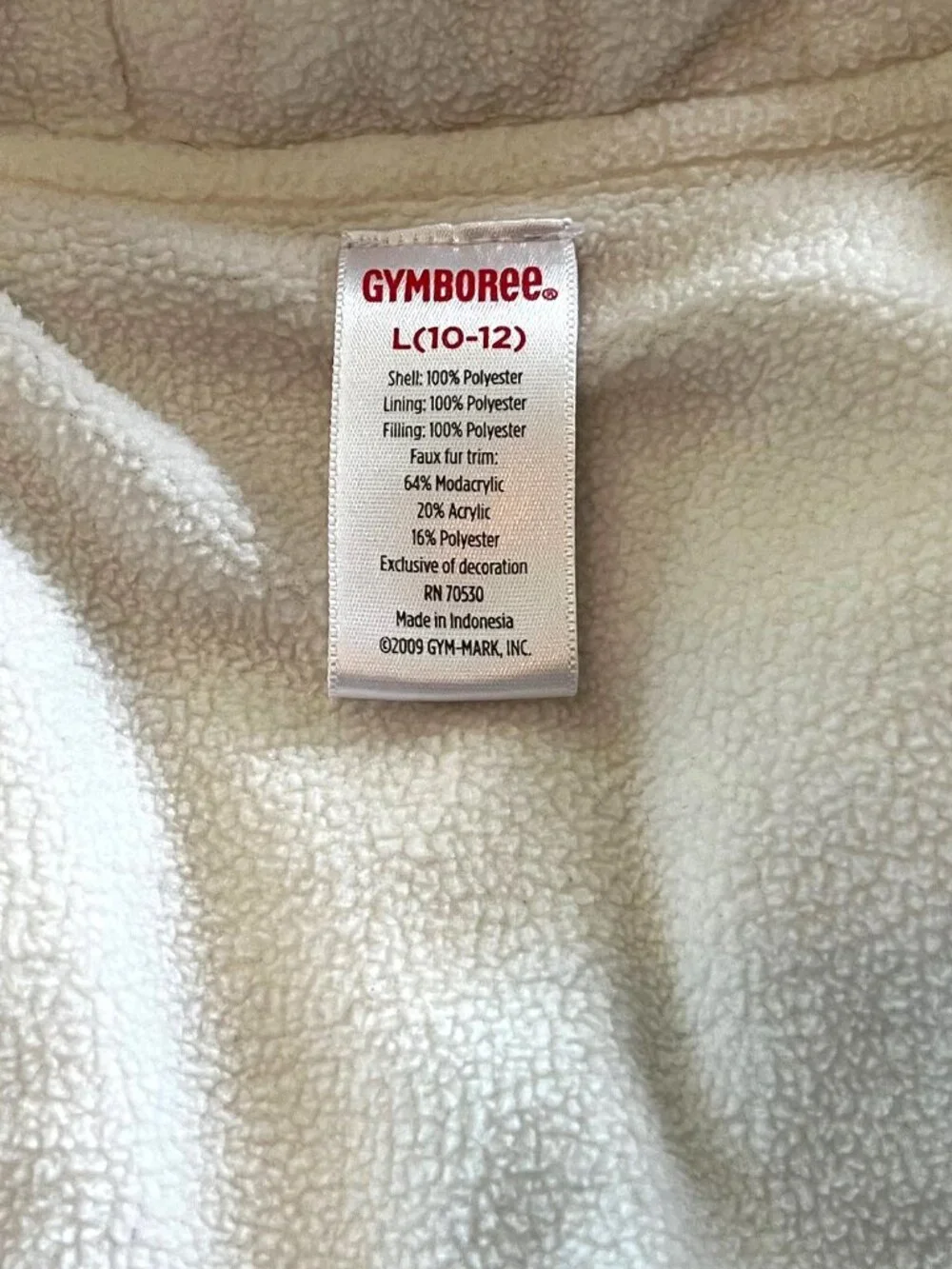 Gymboree white puffer
